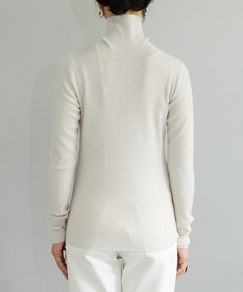 「SHENERY」 タートルネックニット FREE ライトグレー レディース_画像6