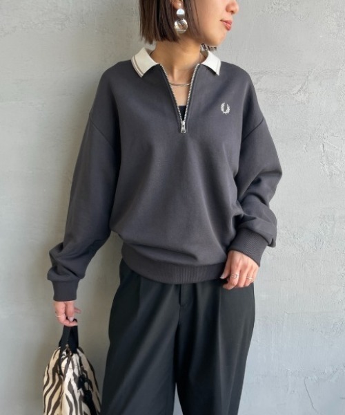 Fred Perry ハーフジップ スウェット ピンク 楽天市場】フレッドペリー FRED PERRY トレーナー メンズ ハーフ