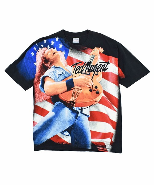 VINTAGE tシャツ 「USED」90's All Sports “TED NUGENT” AOP バンド T