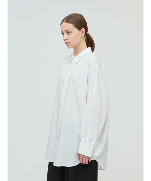 美品 mizuiro ind ワイド ビッグ シャツ チュニック ミズイロインド mizuiroind（ミズイロインド） ブラウス シャツ ワイドチュニック