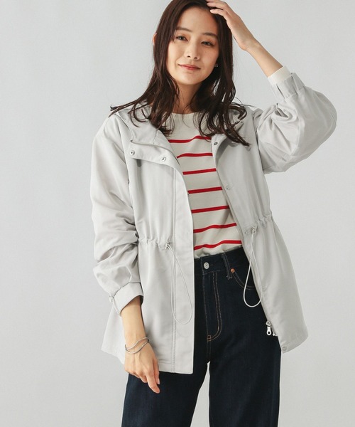 リヴドロワ極美品マウンテンパーカーライトグレー リヴドロワ極美品マウンテンパーカーライトグレー リヴドロワ極美品