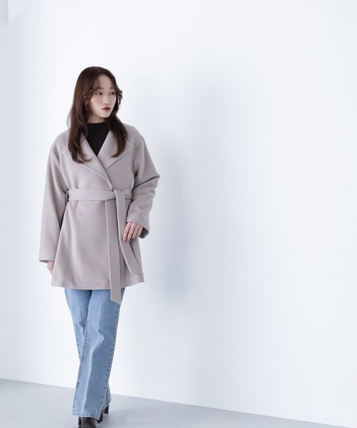 [ナチュラルビューティーベーシック］ベルテッドコート Mサイズ　アウター 楽天市場】【SALE／30%OFF】ベルテッドコート 24AW NATURAL