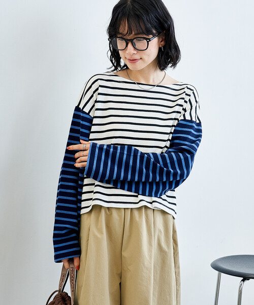 FREAK'S STORE（フリークスストア） tシャツ パッチワーク ボーダー