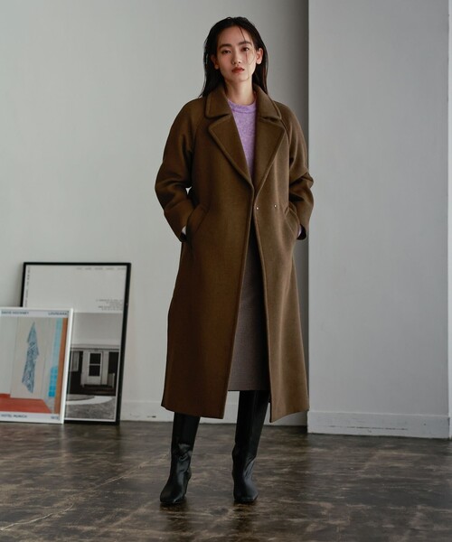「LOVELESS」 チェスターコート 38 モカ レディース_画像7