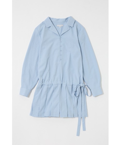 MOUSSY（マウジー） シャツワンピース PLEATED SHIRT ミニドレス