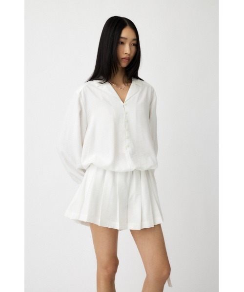 MOUSSY（マウジー） シャツワンピース PLEATED SHIRT ミニドレス 
