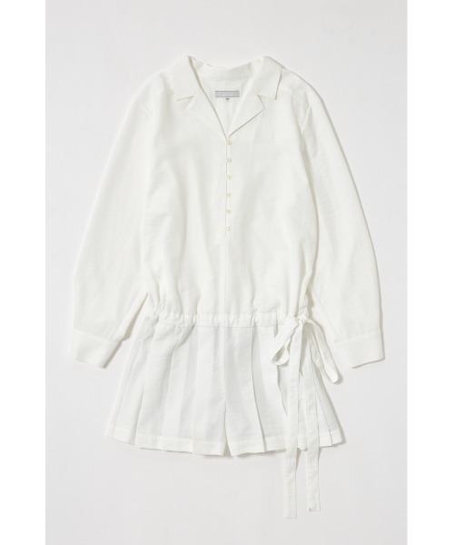 MOUSSY（マウジー） シャツワンピース PLEATED SHIRT ミニドレス