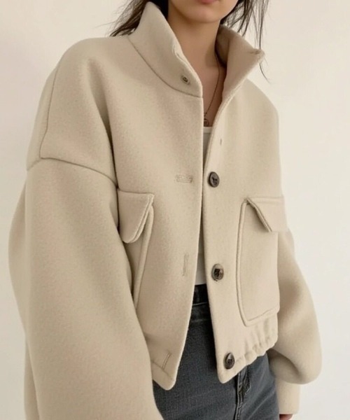 美品 レリル 3way ポンチョ 中綿ライナー付き ジャケット キャメル クロエンス cloenc 【手洗い可】メルトンジャージケープコートコート