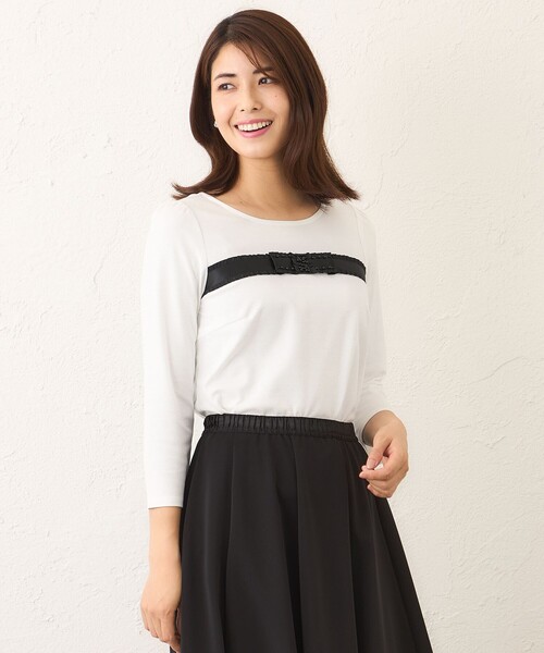 TO BE CHIC♡リボンカットソー TO BE CHIC（トゥー ビー シック） tシャツ リボンモチーフファンシー