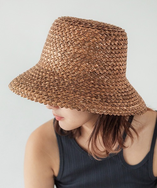 「CONTROL FREAK / CTFK」 ストローハット FREE ブラウン レディース_画像8