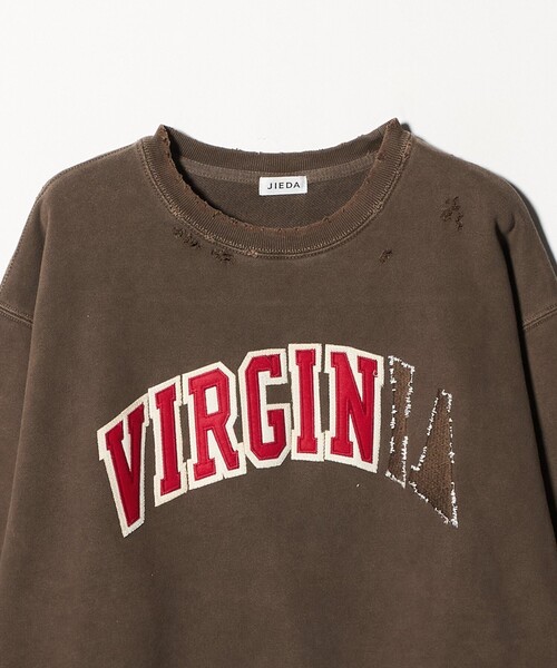 JieDa（ジエダ） トレーナー スウェット 「JieDa」VIRGINIA ダメージ