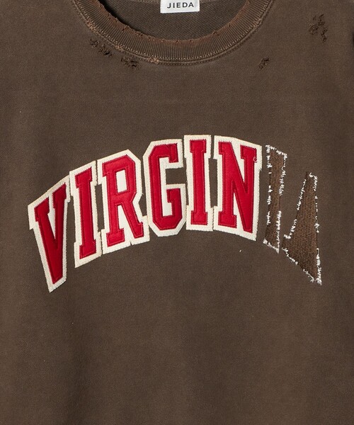 JieDa（ジエダ） トレーナー スウェット 「JieDa」VIRGINIA ダメージ