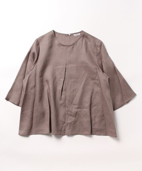 「haupia」 半袖ブラウス MEDIUM モカ レディース_画像3