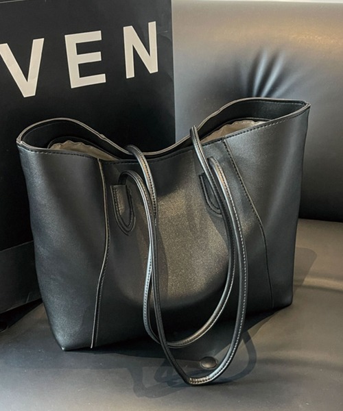 ADDITION STORE トートバッグ 「 ファスナー開閉♪裏地付き」「A4対応