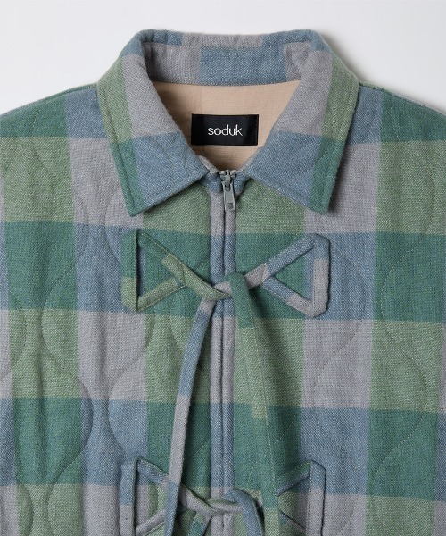 ブルゾン アウター 「soduk」puffy ribbon jacket レディース メンズ