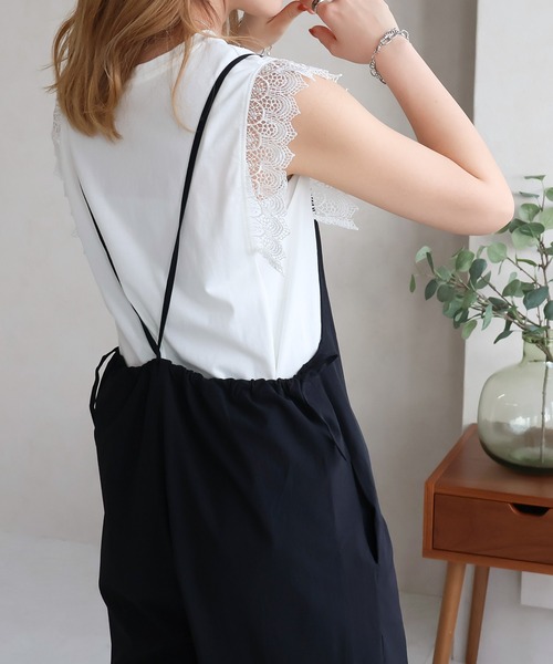 「Social GIRL」 オーバーオール M ブラック レディース_画像2