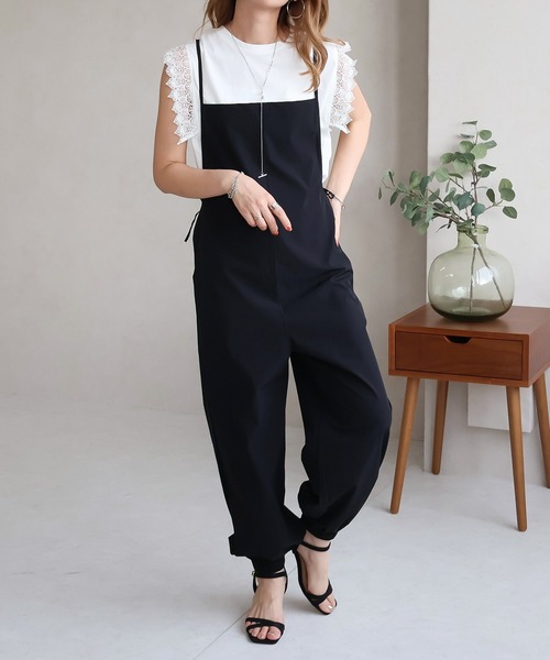 「Social GIRL」 オーバーオール M ブラック レディース_画像6