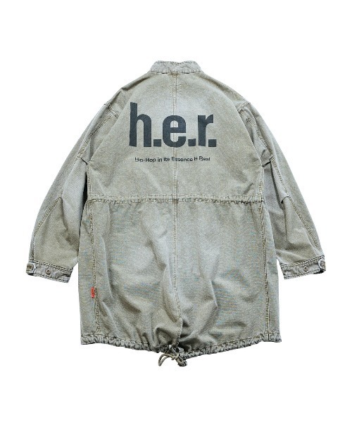 モッズコート コート APPLEBUM Bleach Army Coat（アップルバム ブリーチ アーミーコート） メンズの画像