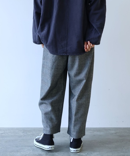yuni ワイドパンツ パンツ washable wool check gum tack P レディース