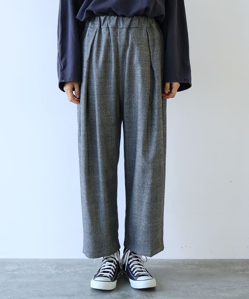 パンツ yuu yuni パンツ washable wool check gum tack P レディース : ZOZOTOWN