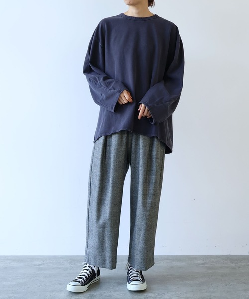 yuni ワイドパンツ パンツ washable wool check gum tack P レディース