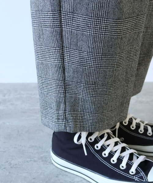 yuni ワイドパンツ パンツ washable wool check gum tack P レディース