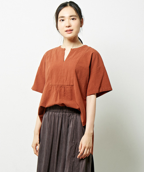 「MELROSE claire」 半袖ブラウス - グリーン レディース_画像4