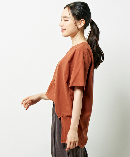 「MELROSE claire」 半袖ブラウス - グリーン レディース_画像5