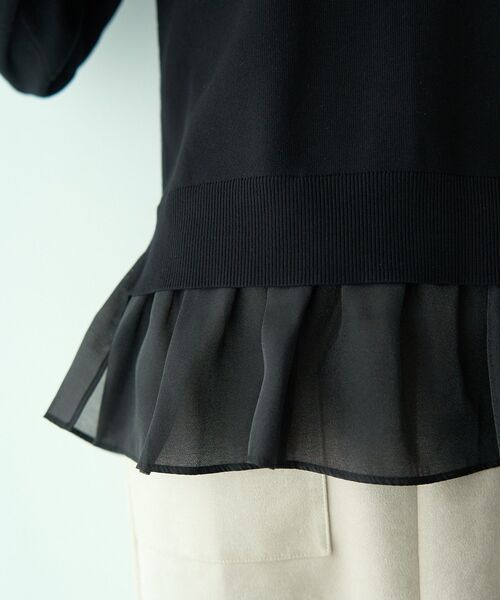 YECCA VECCA（イェッカヴェッカ） ニット セーター 2way襟付きフリル