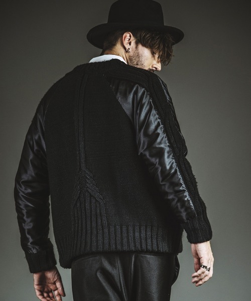 NO ID.（ノーアイディー） ブルゾン アウター 「NO ID.」Docking Knit