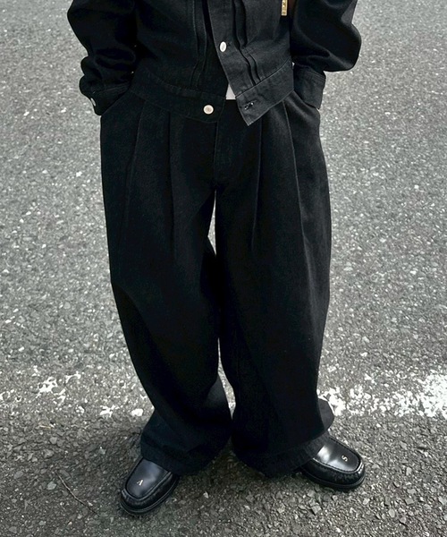 UNDERSTATEMENTs ジーンズ 「ユニセックス」2タックワイドカーブデニム