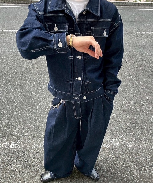 UNDERSTATEMENTs ジーンズ 「ユニセックス」2タックワイドカーブデニム