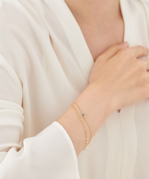 4℃（ヨンドシー） ブレスレット 「11月誕生石」シルバーブルー