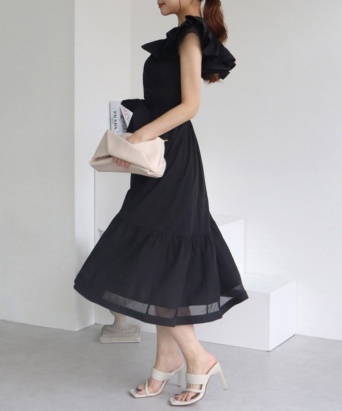 「ROYAL PARTY」 半袖ワンピース FREE ブラウン レディース_画像3