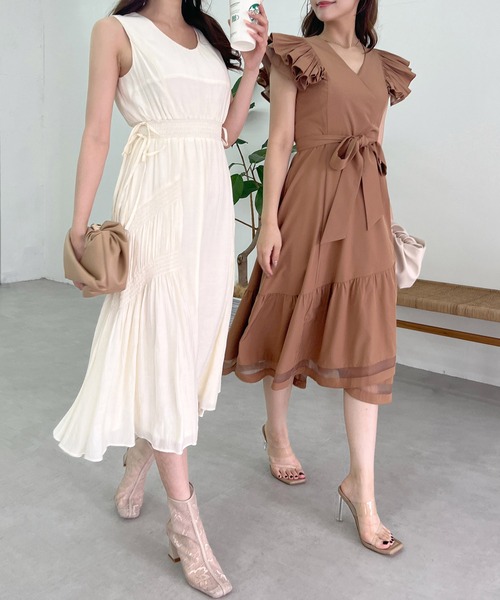 「ROYAL PARTY」 半袖ワンピース FREE ブラウン レディース_画像6