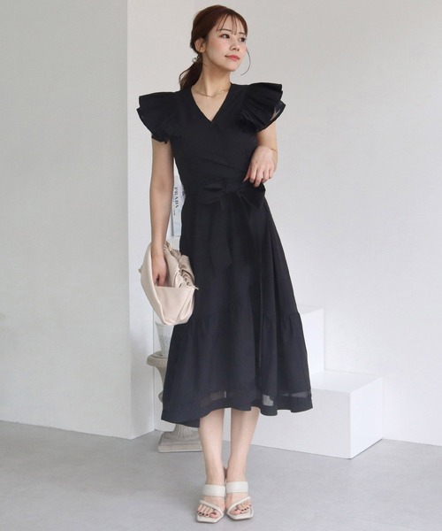 「ROYAL PARTY」 半袖ワンピース FREE ブラウン レディース_画像7