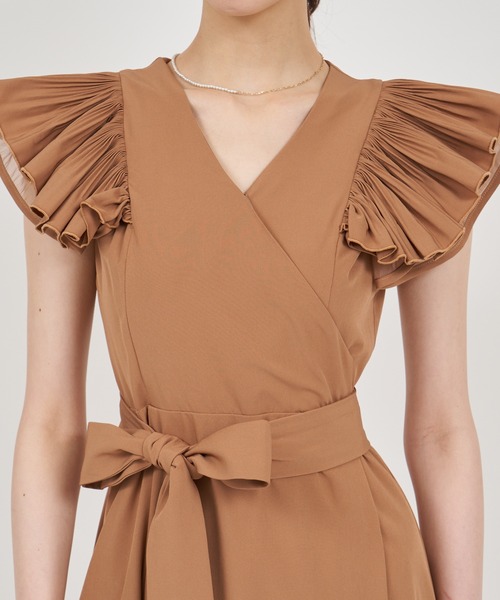 「ROYAL PARTY」 半袖ワンピース FREE ブラウン レディース_画像8