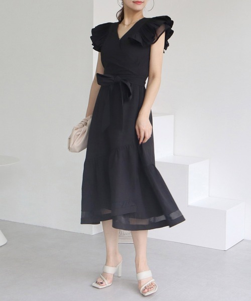 「ROYAL PARTY」 半袖ワンピース FREE ブラウン レディース_画像9