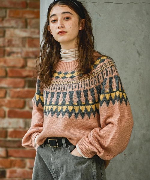 George's ニット セーター ノルディックガラニット レディース