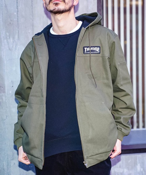 「THRASHER」 ブルゾン LARGE ベージュ メンズ_画像2