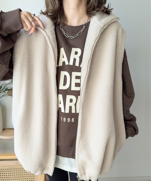 Eongul ダブルジップボアベスト Eongul ダブルジップボアベスト Double Zip Boa Vest - メルカリ