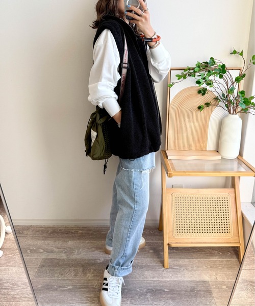 ヘブスト Cura Closet ベスト ジレ 「ema.217 select」ダブルジップボアベスト