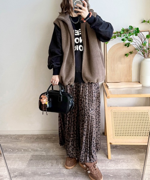 Cura Closet ベスト ジレ 「ema.217 select」ダブルジップボアベスト