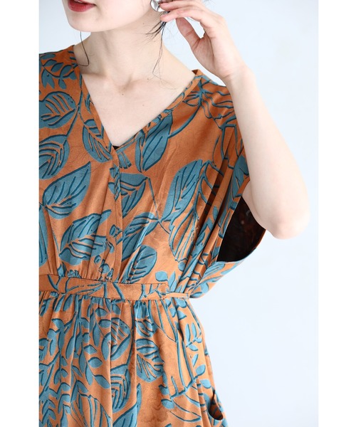 「CAWAII」 半袖ワンピース FREE ブラウン レディース_画像2