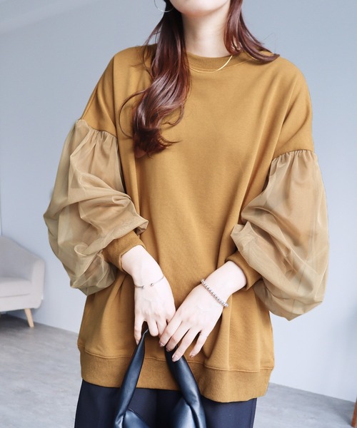 「reca」 スウェットカットソー FREE ブラック レディース_画像2