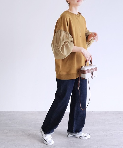 「reca」 スウェットカットソー FREE ブラック レディース_画像7