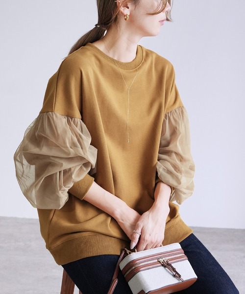 「reca」 スウェットカットソー FREE ブラック レディース_画像8