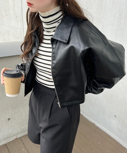 「KOBE LETTUCE」 ブルゾン M ブラック レディース_画像4