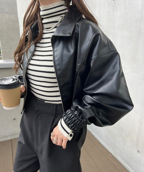 「KOBE LETTUCE」 ブルゾン M ブラック レディース_画像5