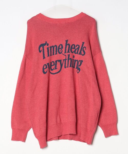 「EVRIS」 長袖ニット FREE レッド レディース_画像2